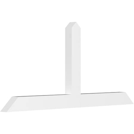 Ekena Millwork Portland Architectural Grade PVC Gable Bracket, 84"W x 38 1/2"H x 4"D x 6"F, 11/12 Pitch GBP084X39X0406POR00